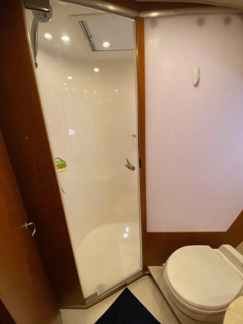 Slide: The Image of Bathroom of 2009 Tiara Yachts 4300 Sovran with shower. - 29