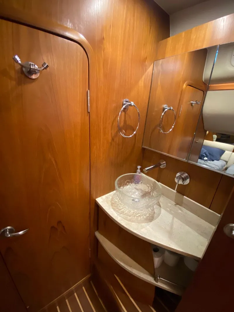 Slide: The Image of Luxurious bathroom in a 2009 Tiara Yachts 4300 Sovran. - 33