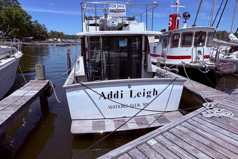 Slide: The Image of 1978 Mainship 34 Trawler "Addi Leigh" docked, for sale in Watkins Glen, NY marina. - 56