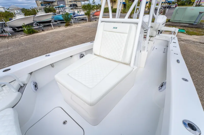 Slide: The Image of 2024 ZCB Freemason 26 Open boat with white seating and spacious deck. - 37