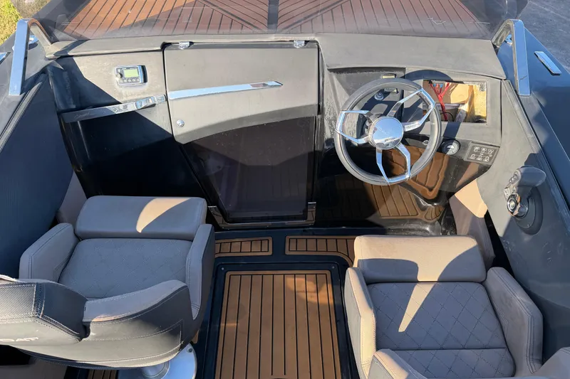 Slide: The Image of 2023 D-Boat Diamond 550 interior with modern steering and seating design. - 3