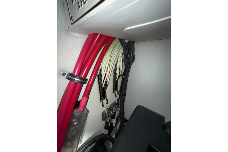 Slide: The Image of Control panel of a 2004 Formula 34 Performance Cruiser with diamond plate flooring. - 13