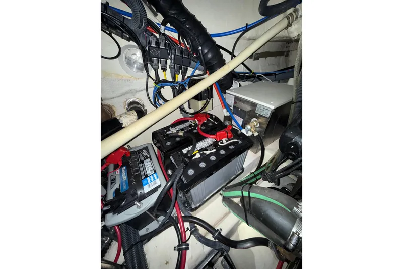 Slide: The Image of 2004 Formula 34 Performance Cruiser interior with compact refrigerator. - 23