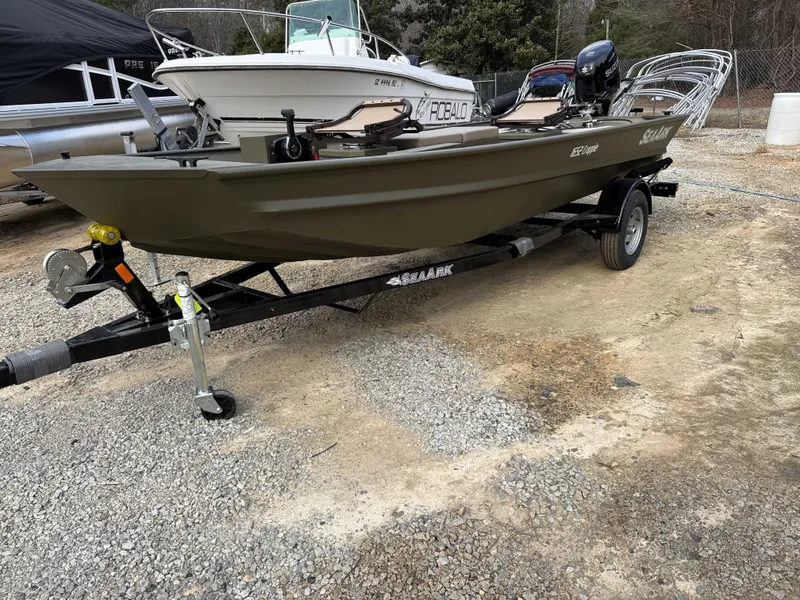 The Image of SeaArk 1652 Crappie boat with Suzuki 40 motor on trailer, 2026 model. - 1