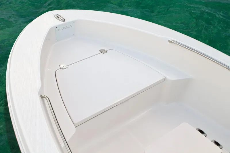 Slide: The Image of Manufacturer Provided Image: 2019 Robalo R160 Center Console boat bow storage compartment. - 3