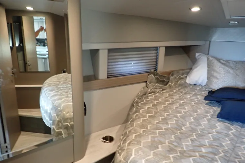 Slide: The Image of Interior cabin of 2020 Formula 40 Performance Cruiser with bed and mirror. - 8