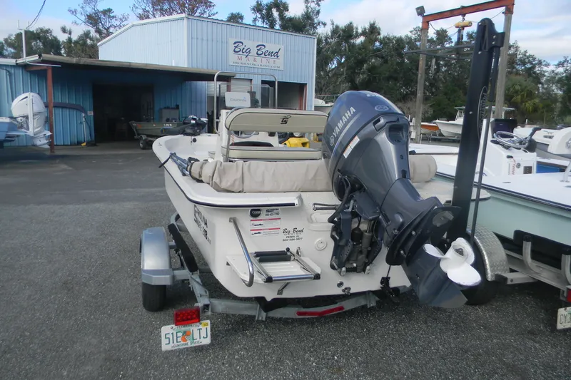 Slide: The Image of 2024 Carolina Skiff e-18 boat with Yamaha motor at Big Bend Marine. - 9
