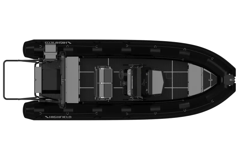Slide: The Image of Top view of Highfield Patrol 660 boat, 2026 model. - 6