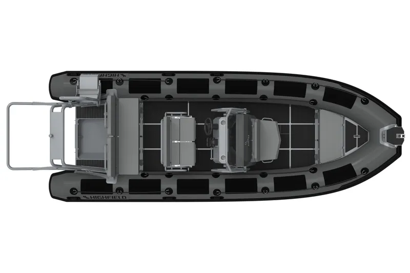 Slide: The Image of Top view of Highfield Patrol 660 boat, 2026 model. - 7