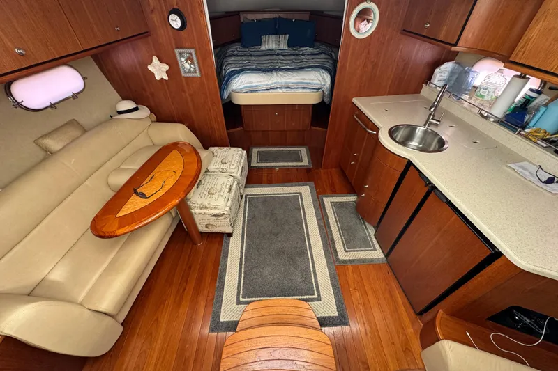 Slide: The Image of Luxurious interior of 2008 Tiara Yachts 3900 Sovran with cozy seating and modern amenities. - 38