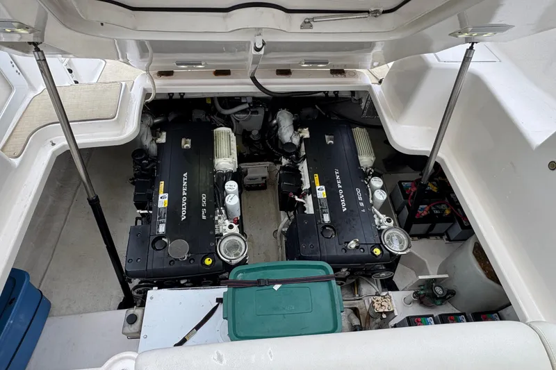 Slide: The Image of Engine compartment of 2008 Tiara Yachts 3900 Sovran with Volvo Penta IPS 500 engines. - 62