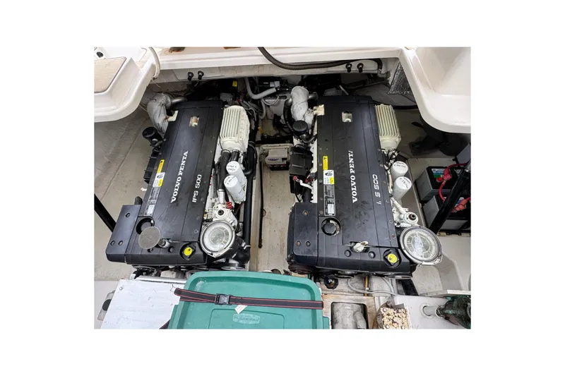 Slide: The Image of Engine compartment of a 2008 Tiara Yachts 3900 Sovran with Volvo Penta IPS 500 engines. - 63