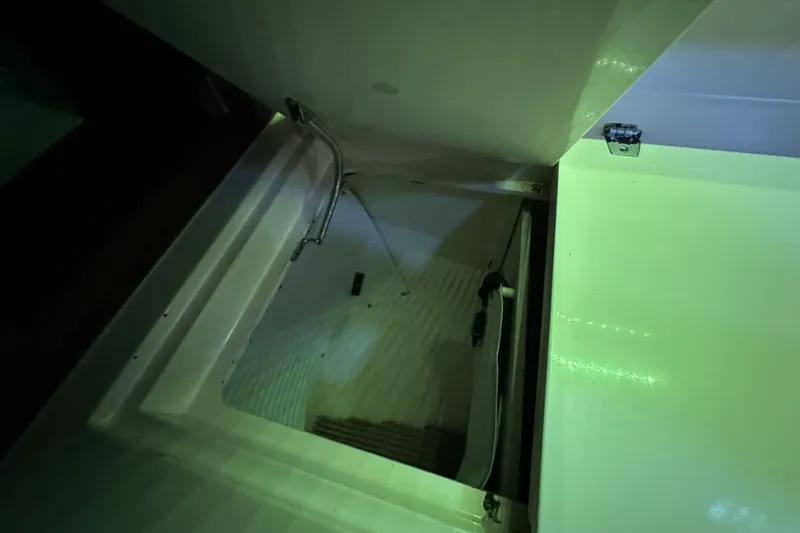 Slide: The Image of Open storage compartment on a 1989 Canadian Sailcraft CS40 yacht. - 12