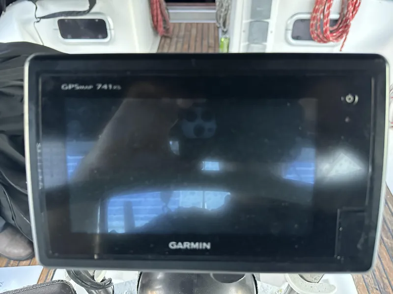 Slide: The Image of Garmin GPSmap 741xs on 1989 Canadian Sailcraft CS40 yacht cockpit. - 44