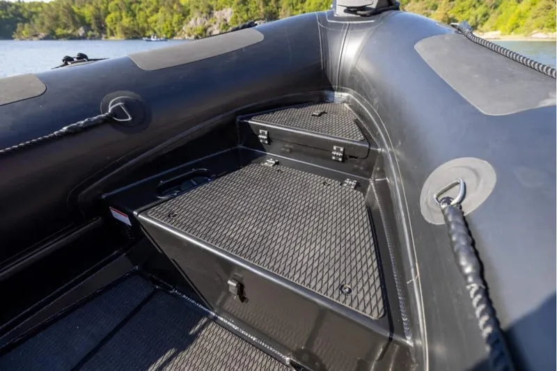 Slide: The Image of Interior view of Highfield Patrol 860 boat, model year 2026. - 6