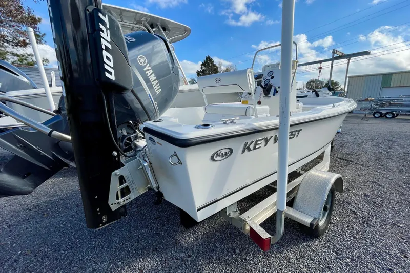 Slide: The Image of 2013 Key West 172 SE boat on trailer with Yamaha outboard motor. - 6