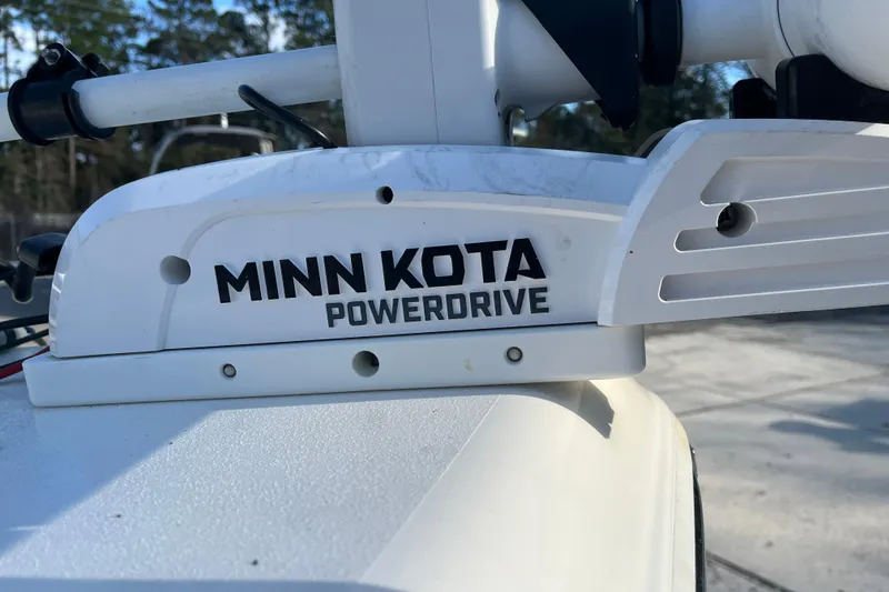 Slide: The Image of Minn Kota PowerDrive on 2022 Key West 1720 Sportsman boat, close-up view. - 17