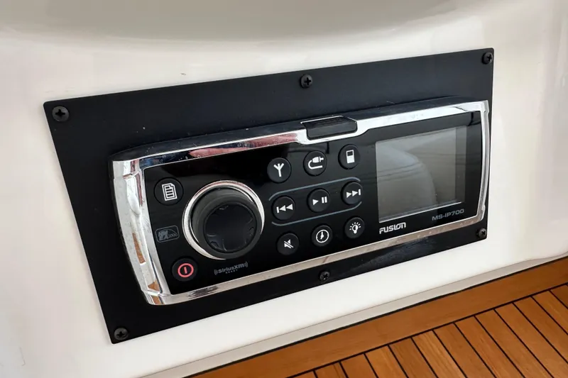 Slide: The Image of Fusion MS-IP700 marine stereo on Sunseeker Predator 60 yacht, 2000 model. - 43
