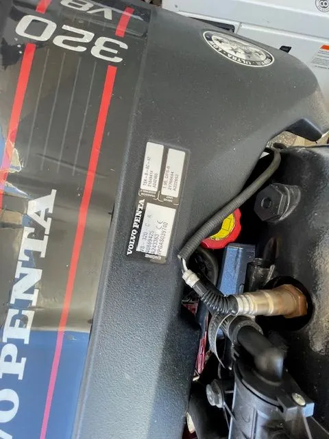 Slide: The Image of Volvo Penta 320 V8 engine in Regal 3550 Cuddy boat, year 2014. - 12