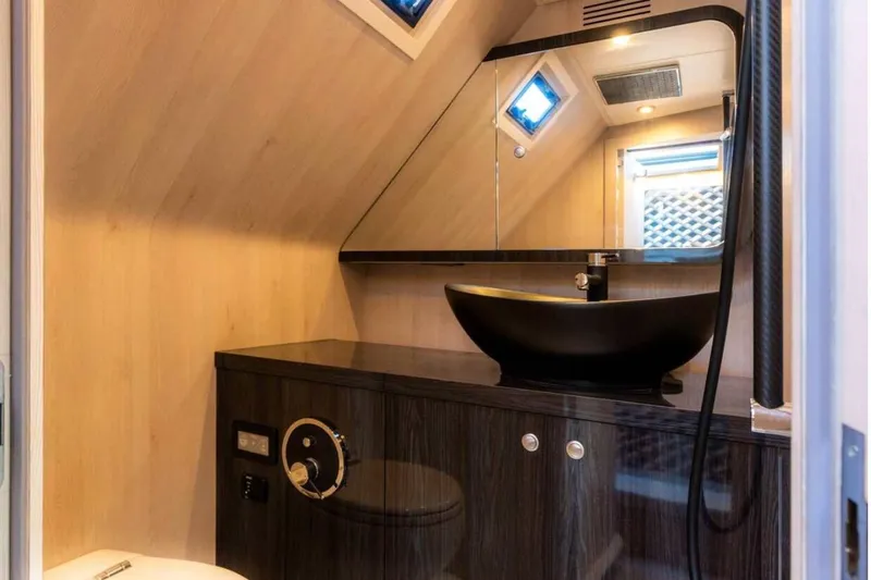 Slide: The Image of Luxurious bathroom in Canados 431 Speedster 2026 with modern sink. - 5
