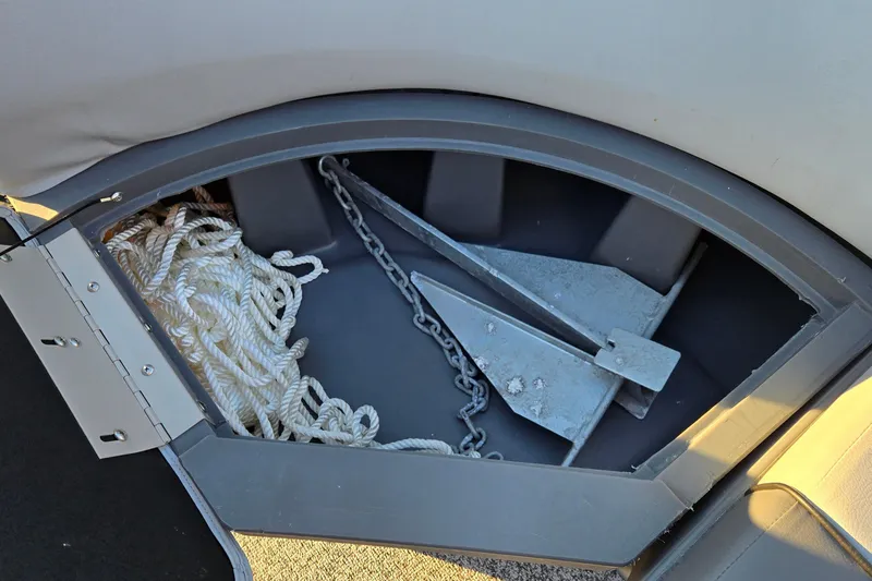 Slide: The Image of Storage compartment in 2023 Veranda Vista View 20RC with anchor and rope. - 36