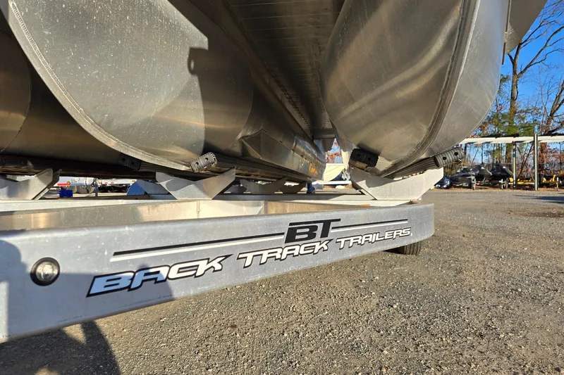 Slide: The Image of 2023 Veranda Vista View 20RC on Back Track Trailer, close-up view. - 9