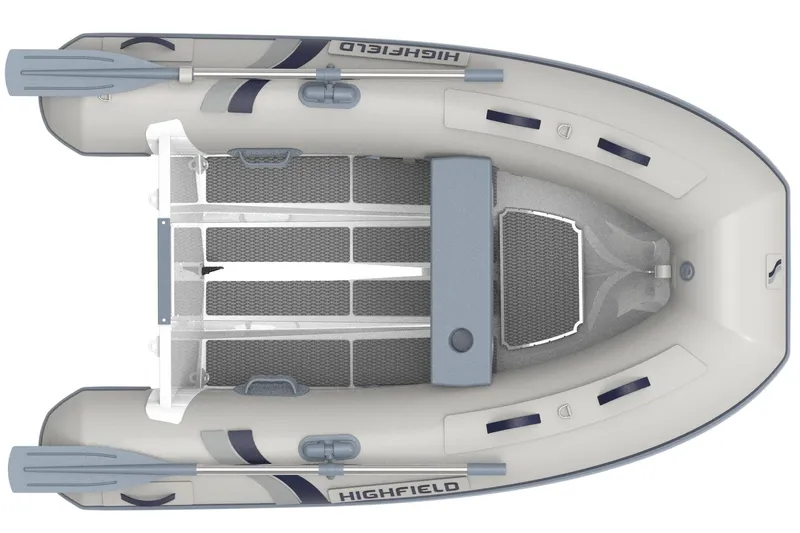 Slide: The Image of Aerial view of Highfield Ultralite 240LT inflatable boat, 2026 model. - 9