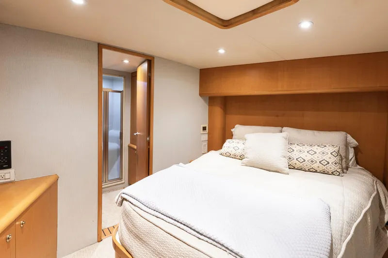 Slide: The Image of Compact bathroom in 2005 Weaver 61 with toilet and shower. - 30