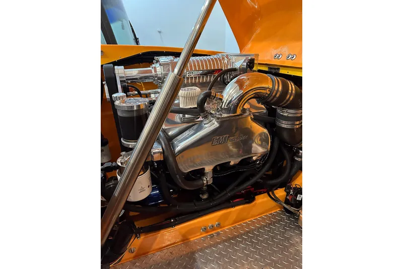 Slide: The Image of 2007 Eliminator Daytona 30 engine with polished components and EMI Thunder branding. - 12