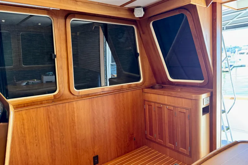 Slide: The Image of Interior of 2001 Sabre Sedan Bridge with wooden paneling and windows. - 27