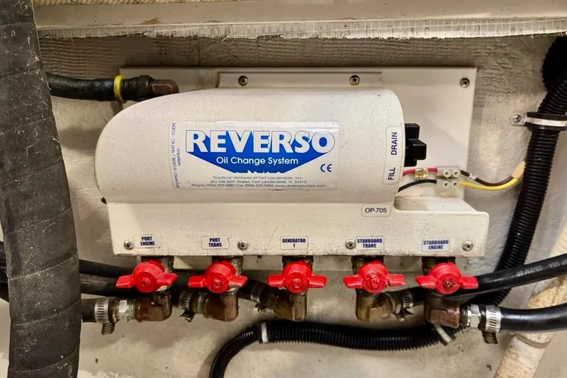 Slide: The Image of Reverso oil change system in 2001 Sabre Sedan Bridge boat engine room. - 46