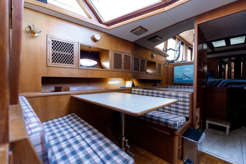 Slide: The Image of Interior of 1991 Lien Hwa Cockpit Sundeck yacht with cozy dining area. - 20