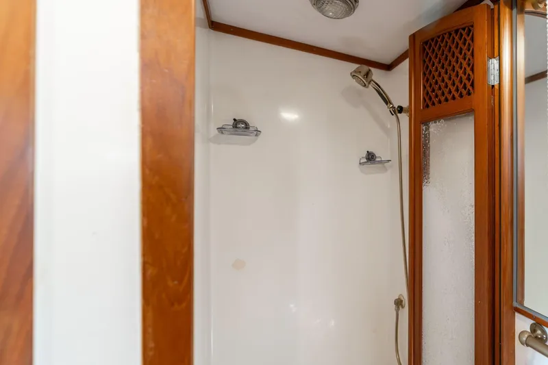 Slide: The Image of Shower area in 1991 Lien Hwa Cockpit Sundeck yacht with wooden accents. - 30