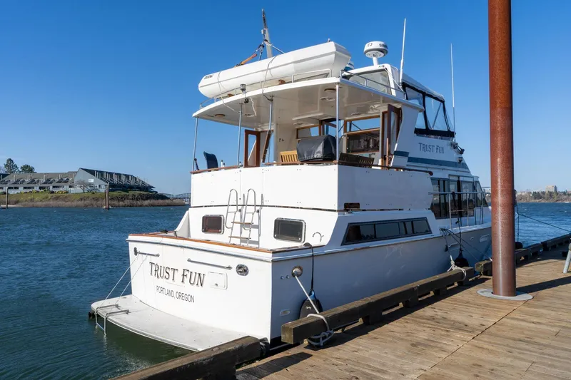 Slide: The Image of 1991 Lien Hwa Cockpit Sundeck yacht docked in Portland, Oregon. - 51