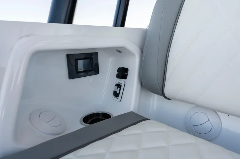 Slide: The Image of Interior view of Everglades 455 Center Console 2026 boat. - 19