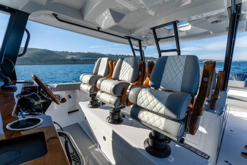 Slide: The Image of Interior of Everglades 455 Center Console boat, year 2026. - 24