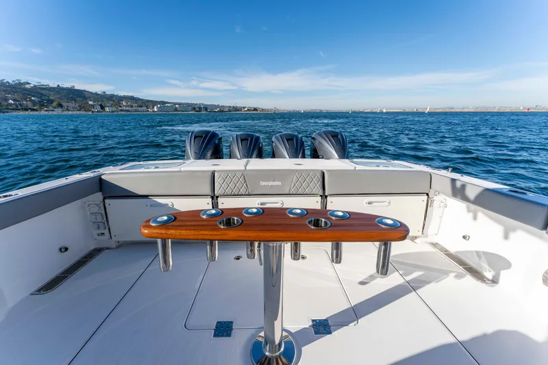 Slide: The Image of Everglades 455 Center Console 2026 on open water with clear sky. - 34