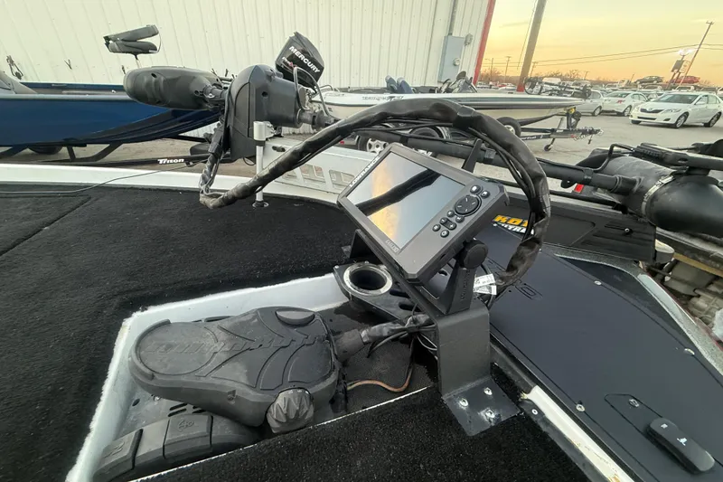 Slide: The Image of 2020 Nitro Z20 boat on trailer by lakeside at sunset. - 19