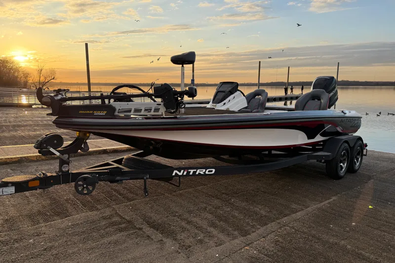 Slide: The Image of Lowrance fishfinder on 2020 Nitro Z20 boat dashboard, featuring Eagle 9 display. - 34