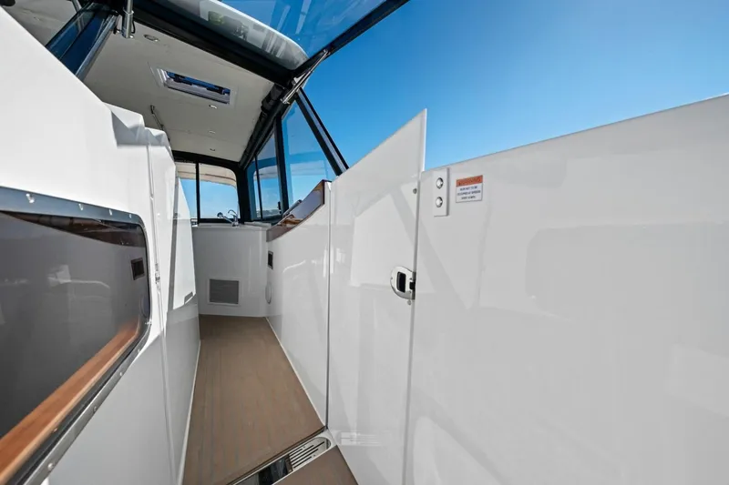 Slide: The Image of 2025 MJM 4 yacht interior with sleek design and modern finishes. - 24