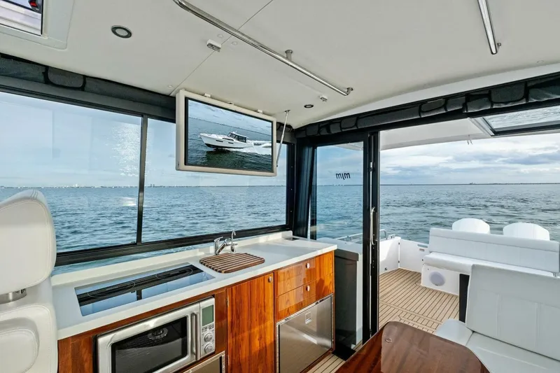 Slide: The Image of Luxurious interior of 2025 MJM 42 yacht with ocean view and modern amenities. - 6
