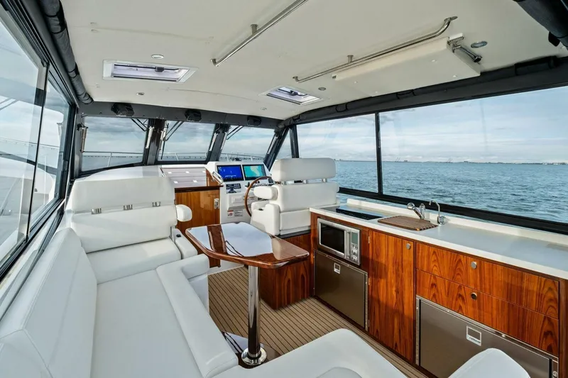 Slide: The Image of Luxurious interior of 2025 MJM 42 yacht with modern amenities and ocean view. - 7