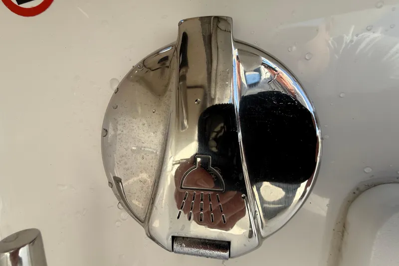 Slide: The Image of Chrome shower control on a 2020 Regulator 31 boat. - 43
