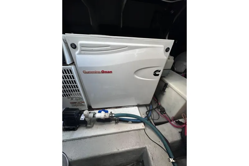 Slide: The Image of Cummins Onan generator in 2011 Azimut 38 yacht engine room. - 37