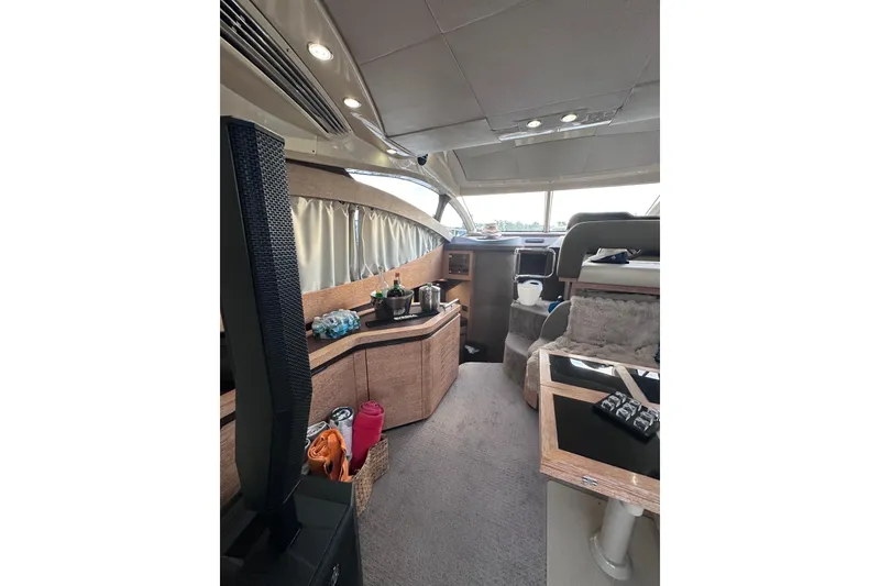 Slide: The Image of Luxurious interior of a 2011 Azimut 38 yacht with modern amenities. - 9