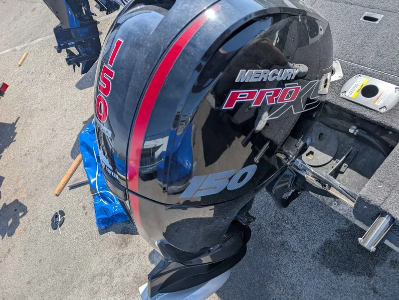 Slide: The Image of Mercury Pro XS 150 outboard motor on Lund 1875 Impact boat. - 15