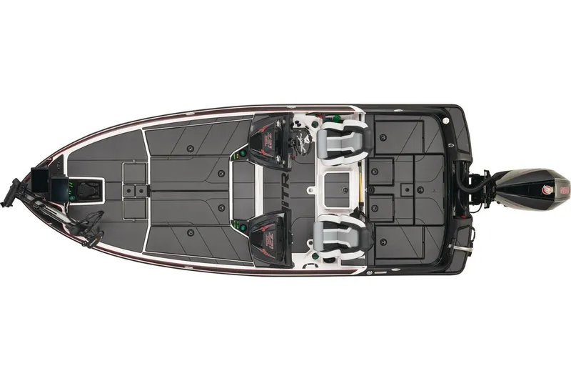 Slide: The Image of 2026 Nitro Z21 XL boat seats, red and gray design, outdoor setting. - 5