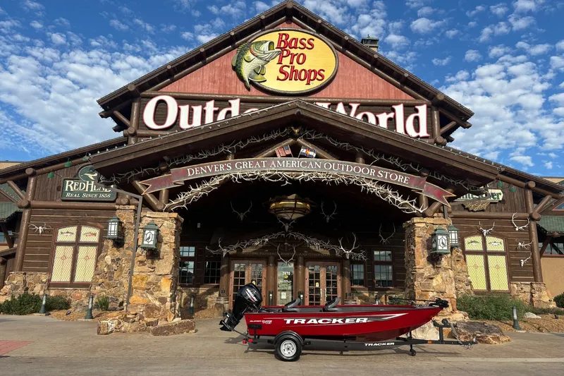 The Image of 2026 Tracker Super Guide V-16 T boat outside Bass Pro Shops Outdoor World. - 0