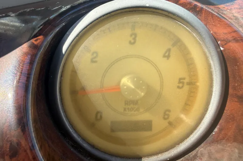 Slide: The Image of 2004 Monterey 265 Cruiser interior with white seating and modern design. - 47