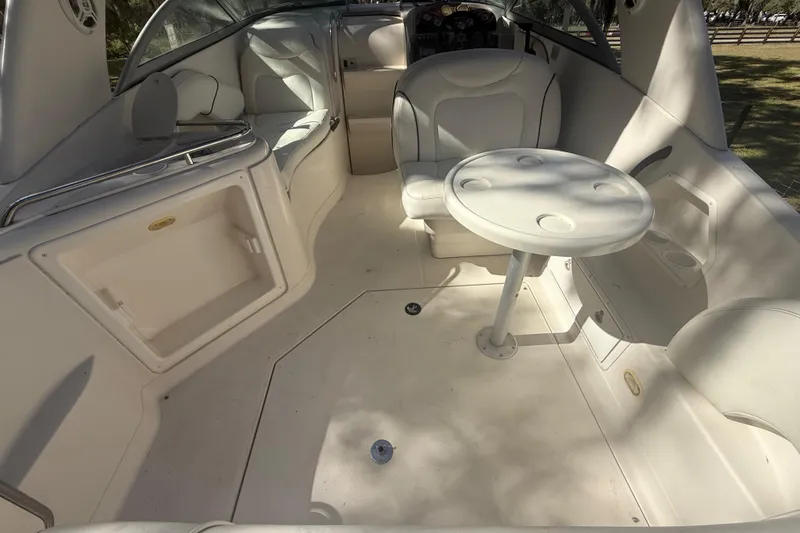 Slide: The Image of Tire and loading information label on a 2004 Monterey 265 Cruiser boat trailer. - 58